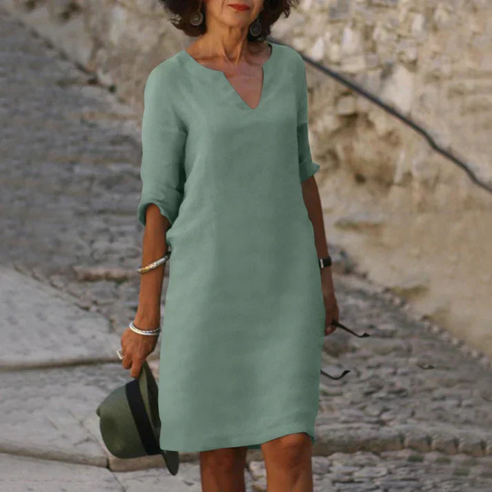 Glevato | Elegant Summer Dress with V-Neck