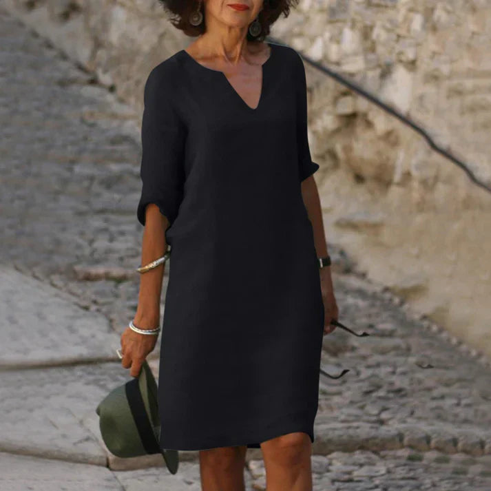 Glevato | Elegant Summer Dress with V-Neck
