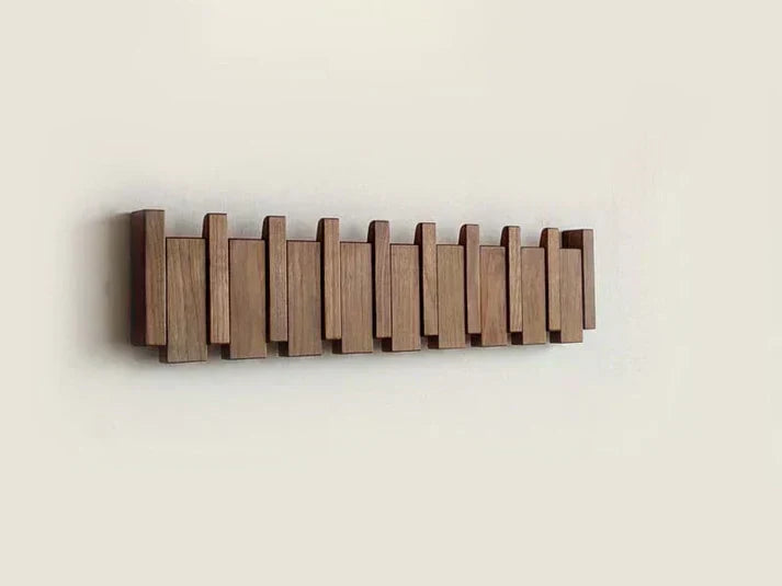 Glevato | Elegant Wooden Coat Rack for Piano Hanging Clothes Storage
