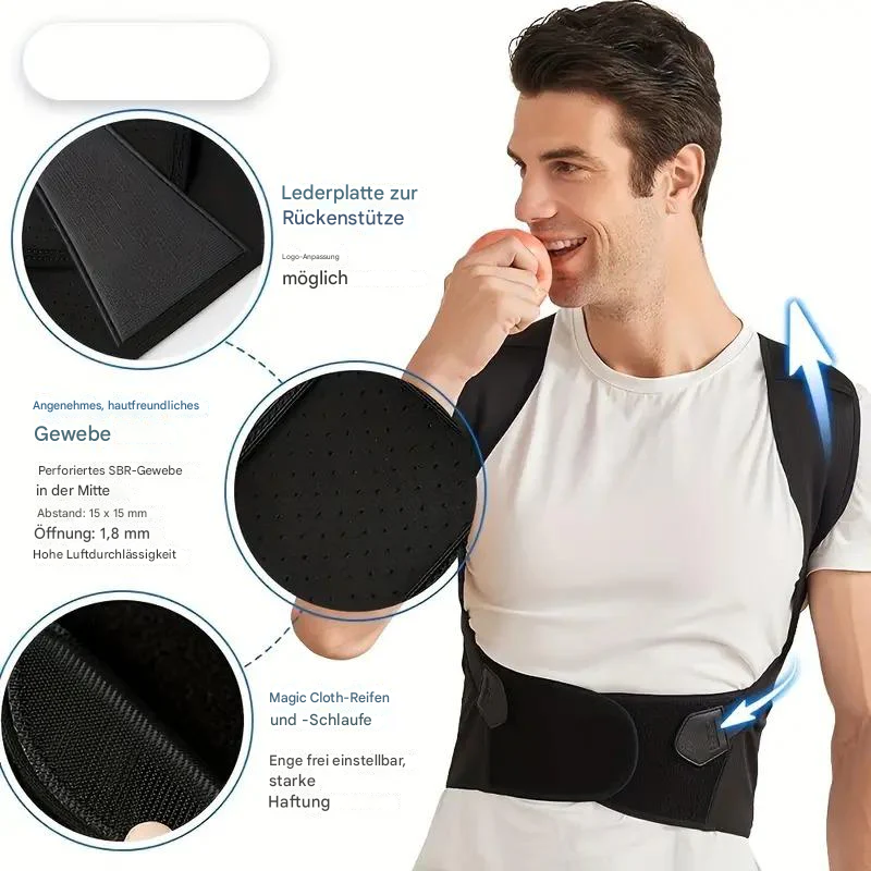 Glevato | Ergonomic Posture Correction Device for Neck and Back Pain Relief Adjustable and Stable