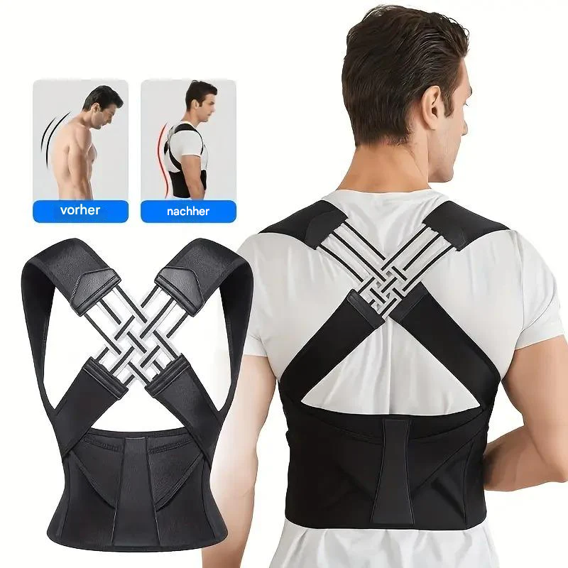 Glevato | Ergonomic Posture Correction Device for Neck and Back Pain Relief Adjustable and Stable