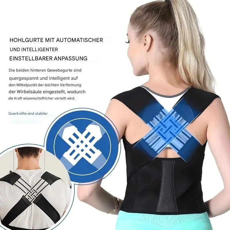 Glevato | Ergonomic Posture Correction Device for Neck and Back Pain Relief Adjustable and Stable