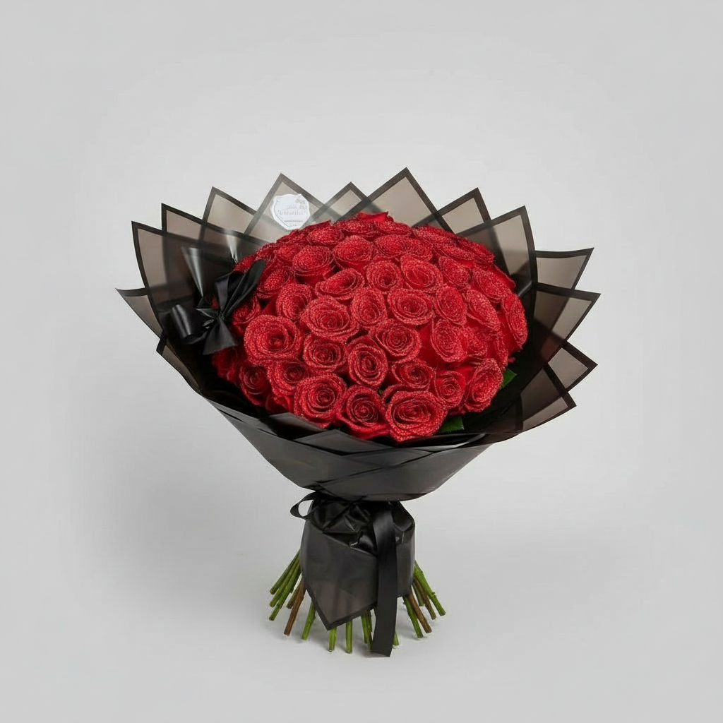 Glevato | Eternal Glitter Rose | Handmade Decorative Art Flower | Sparkling Crystal Finish | Exclusive Gift Set for Special Occasions | Durable & Maintenance-Free