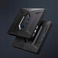 Glevato | Zewnętrzna nagrywarka DVD CD RW z czytnikiem kart SD USB-C