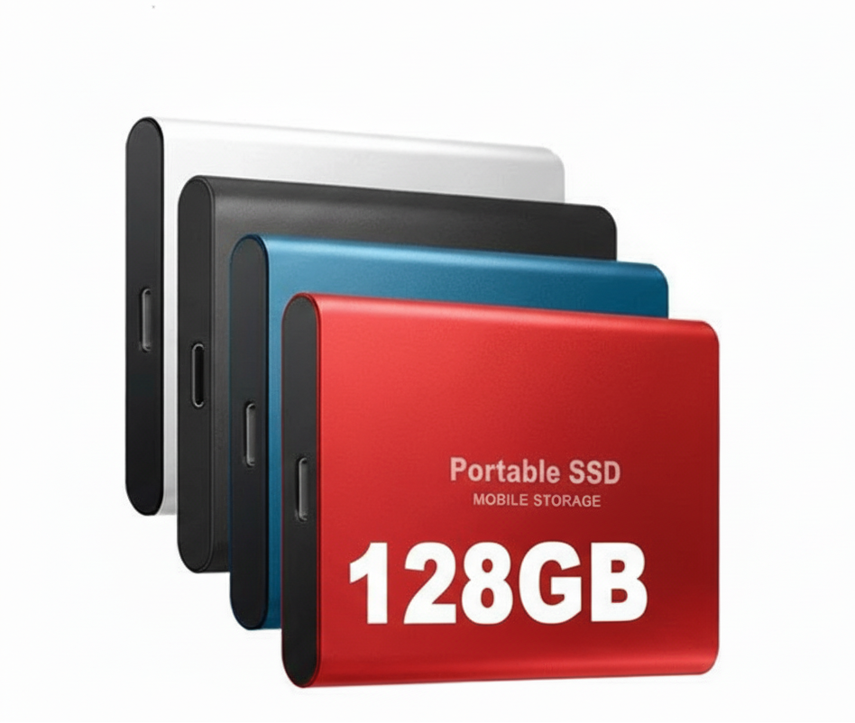 Glevato | External Portable SSD 128GB – High Transfer Speed, USB-C