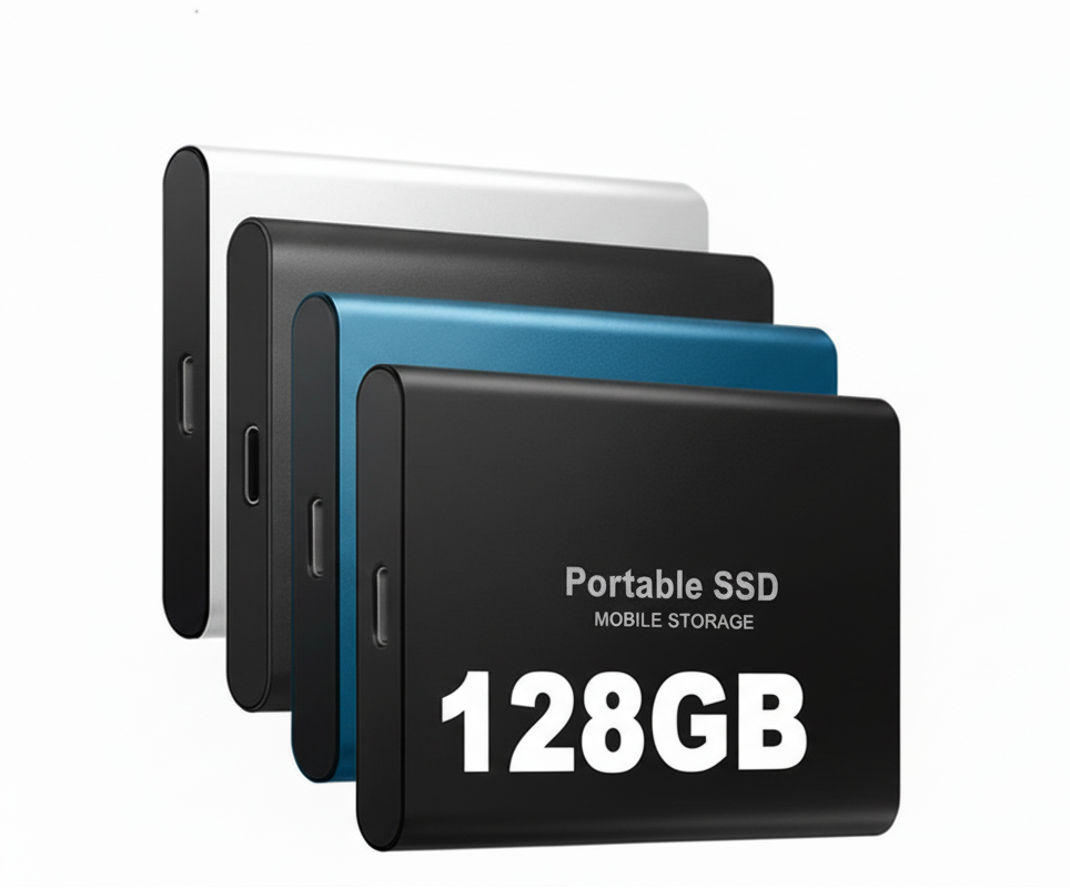 Glevato | External Portable SSD 128GB – High Transfer Speed, USB-C