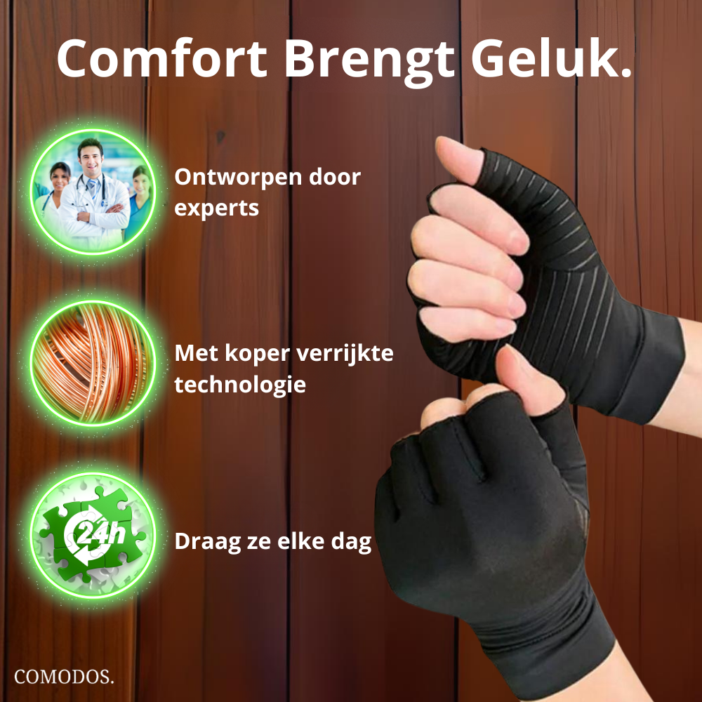 Glevato | Fingerless Compression Gloves for Hand Pain Relief