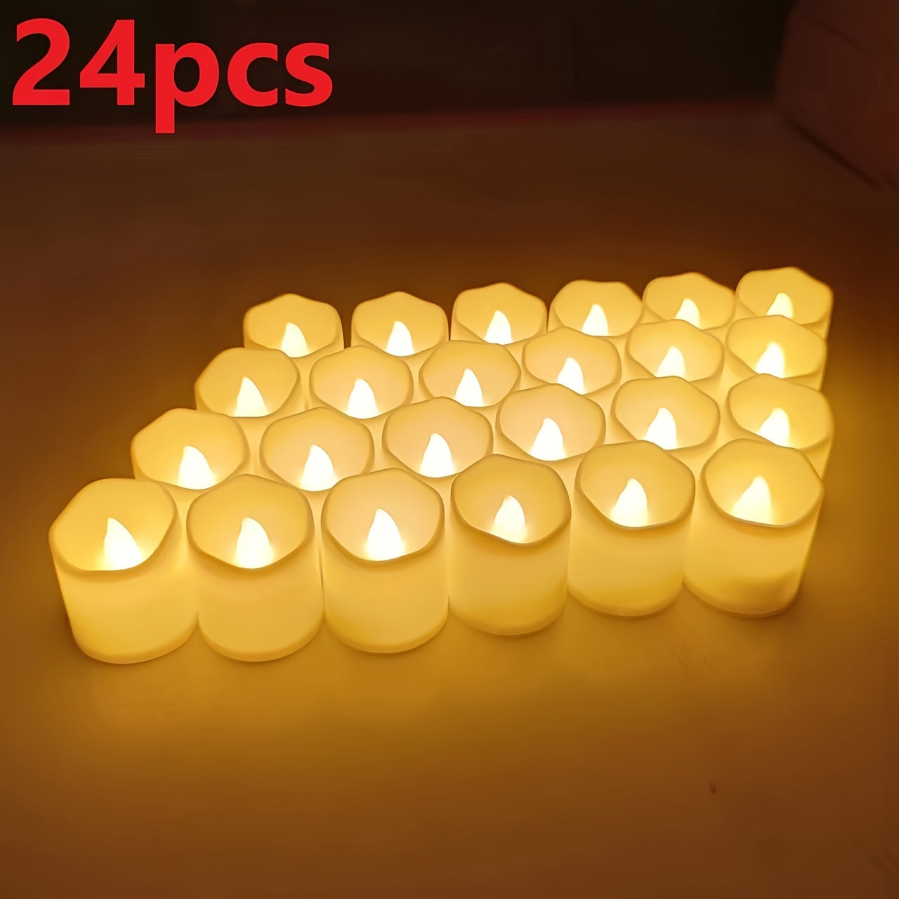 Glevato | Flameless LED Tea Lights Battery Operated – 24–100 Pieces