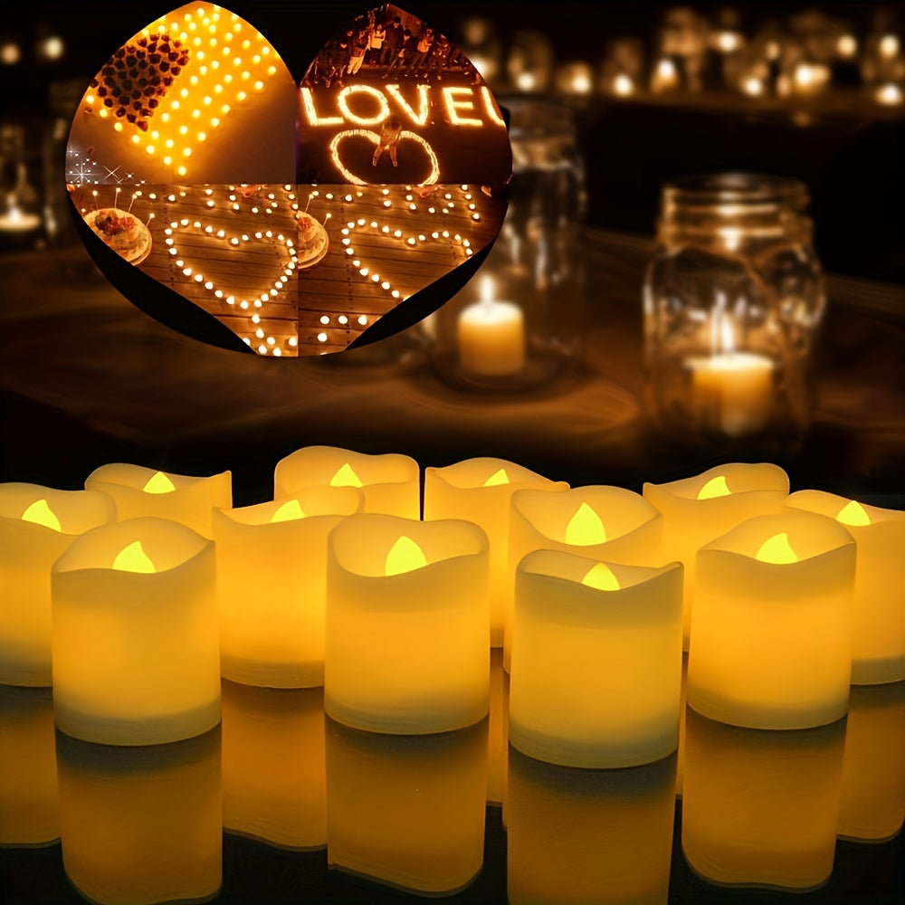 Glevato | Flameless LED Tea Lights Battery Operated – 24–100 Pieces