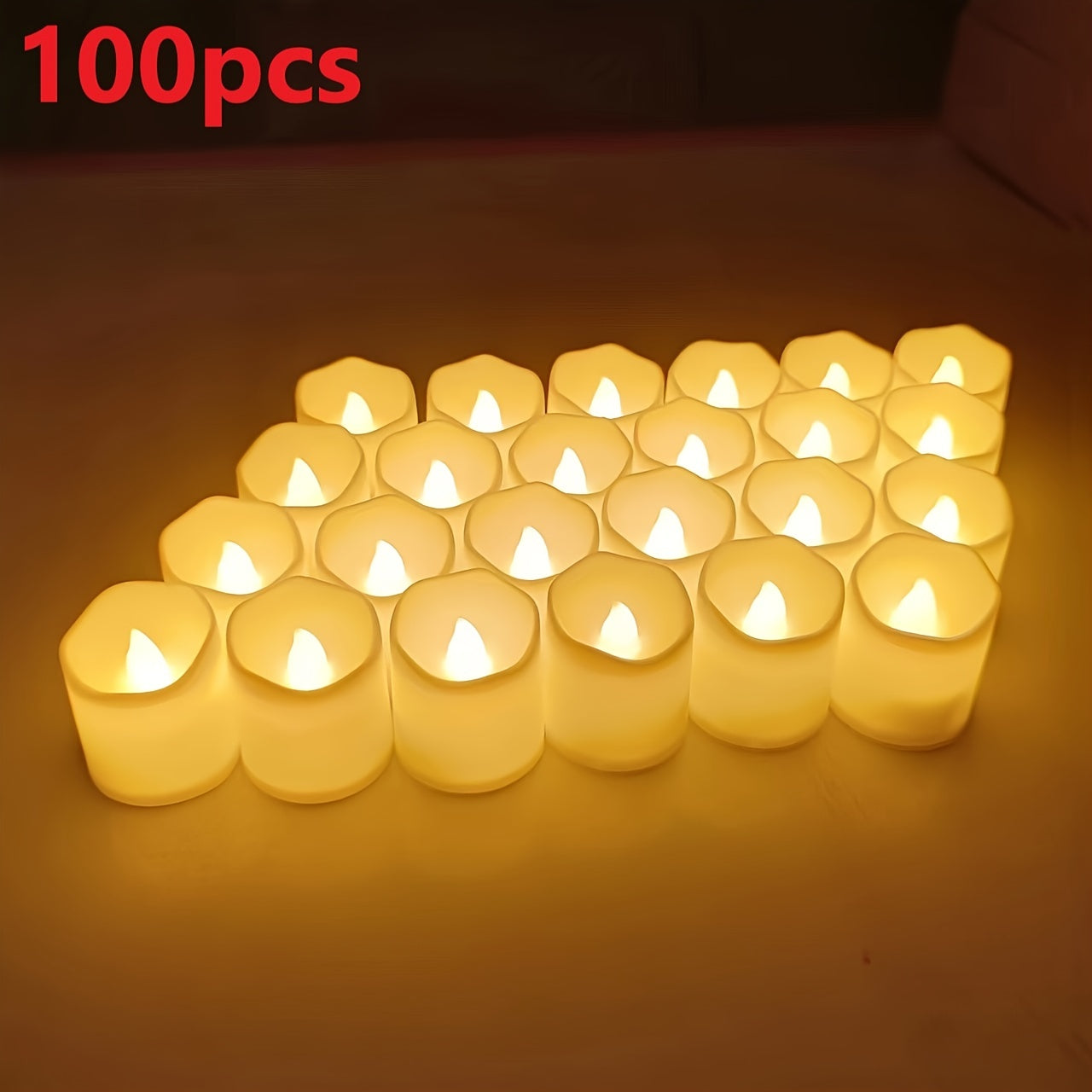 Glevato | Flameless LED Tea Lights Battery Operated – 24–100 Pieces