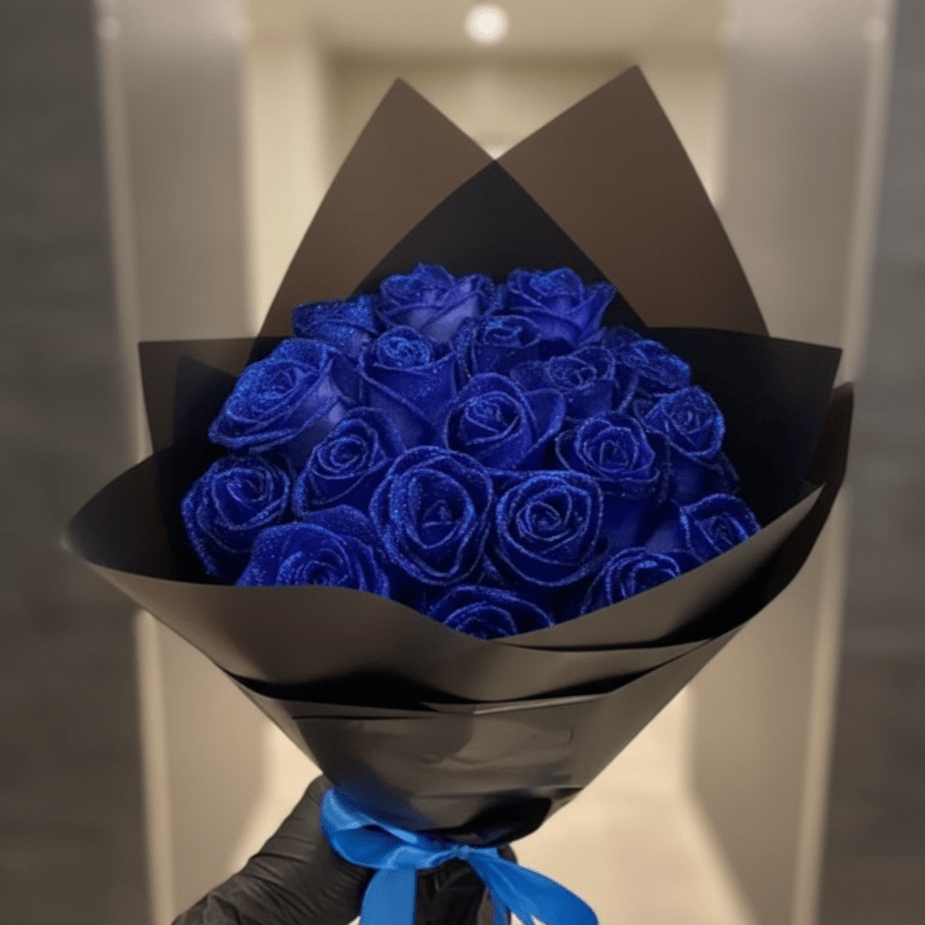 Glevato | Fleurion Forever Bloom Rose | real preserved glitter rose for romantic gifts and home decoration