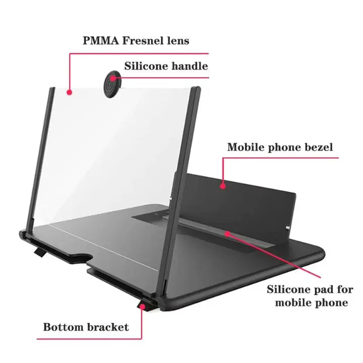 Glevato | Foldable Phone Screen Magnifier – HD for Videos
