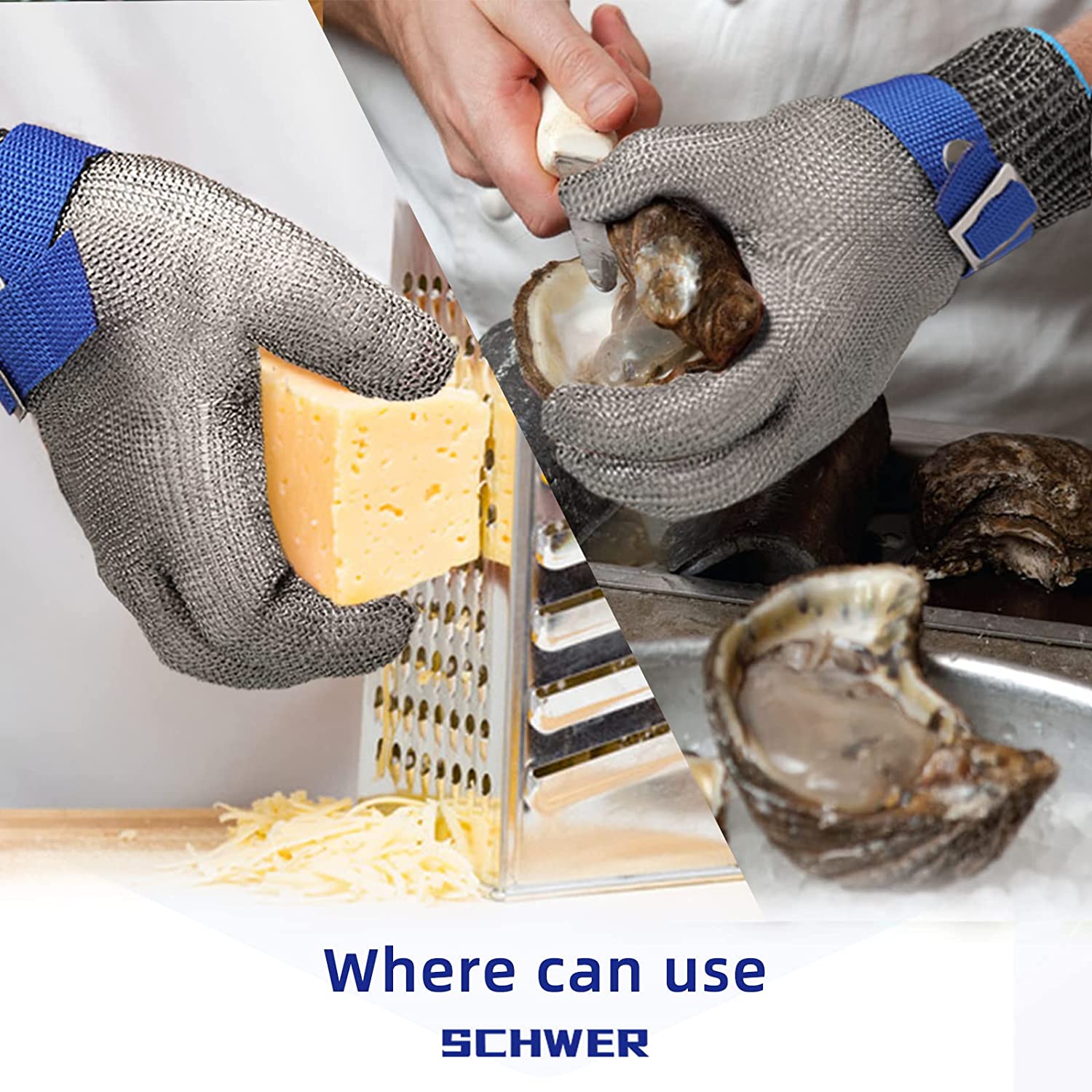 Glevato | Food Grade Stainless Steel Mesh Metal Glove