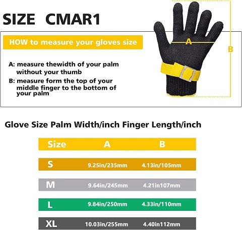 Glevato | Food Grade Stainless Steel Mesh Metal Glove