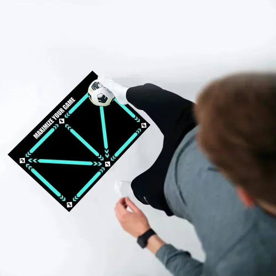 Glevato | Football Pro Training Mat | Non-Slip, 2x2m Space for Skill Improvement and Home Training
