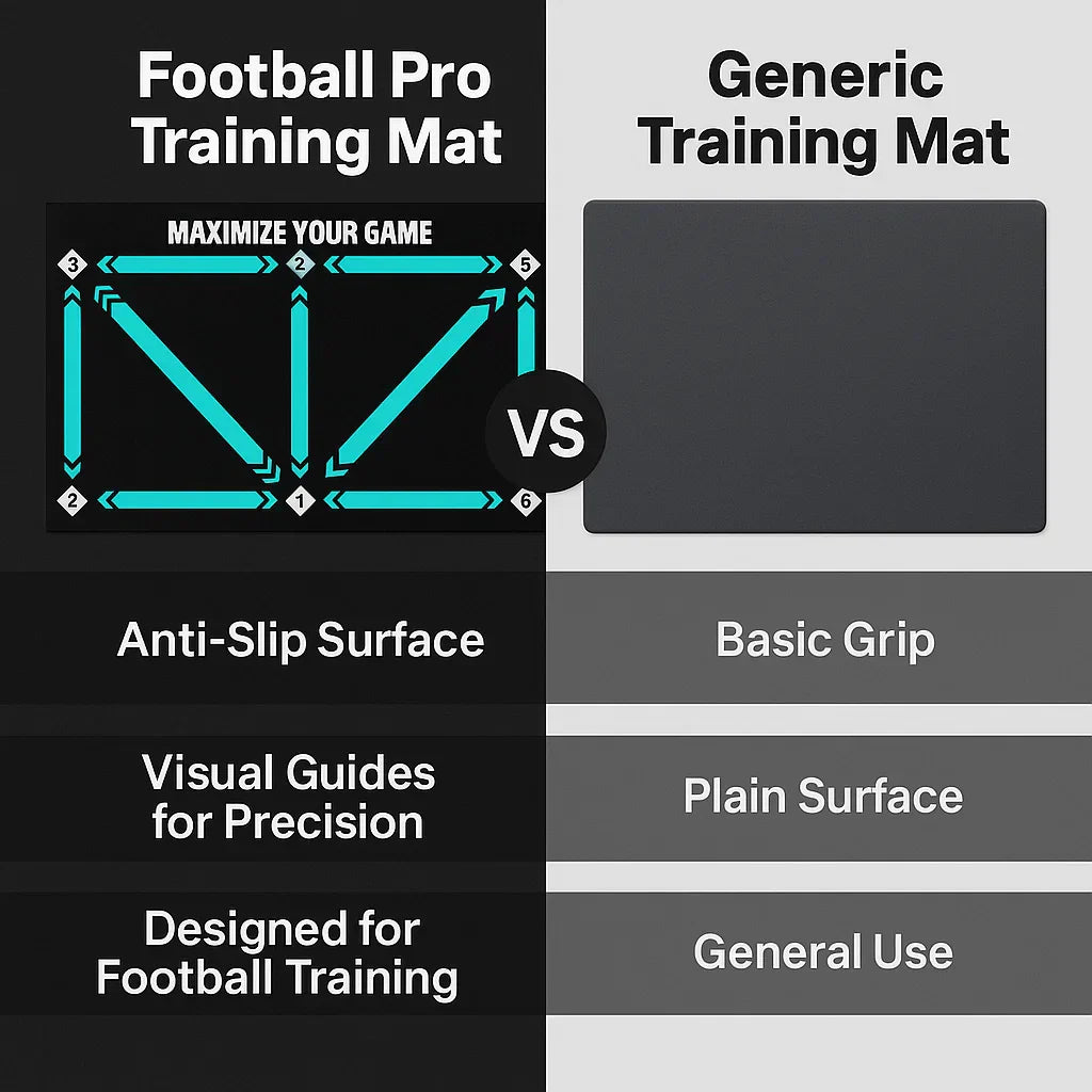 Glevato | Football Pro Training Mat | Non-Slip, 2x2m Space for Skill Improvement and Home Training