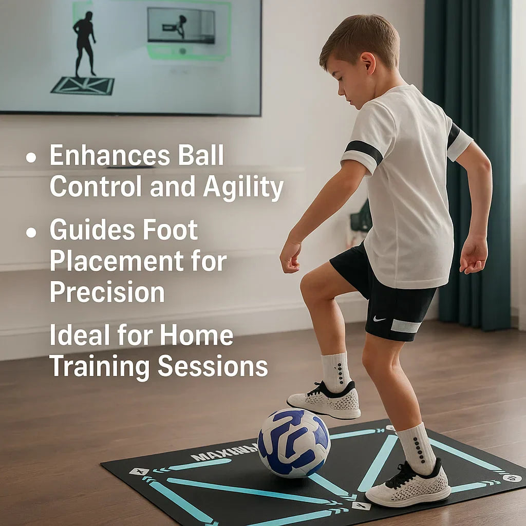 Glevato | Football Pro Training Mat | Non-Slip, 2x2m Space for Skill Improvement and Home Training