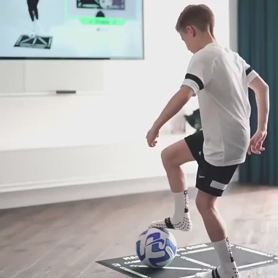 Glevato | Football Pro Training Mat | Non-Slip, 2x2m Space for Skill Improvement and Home Training