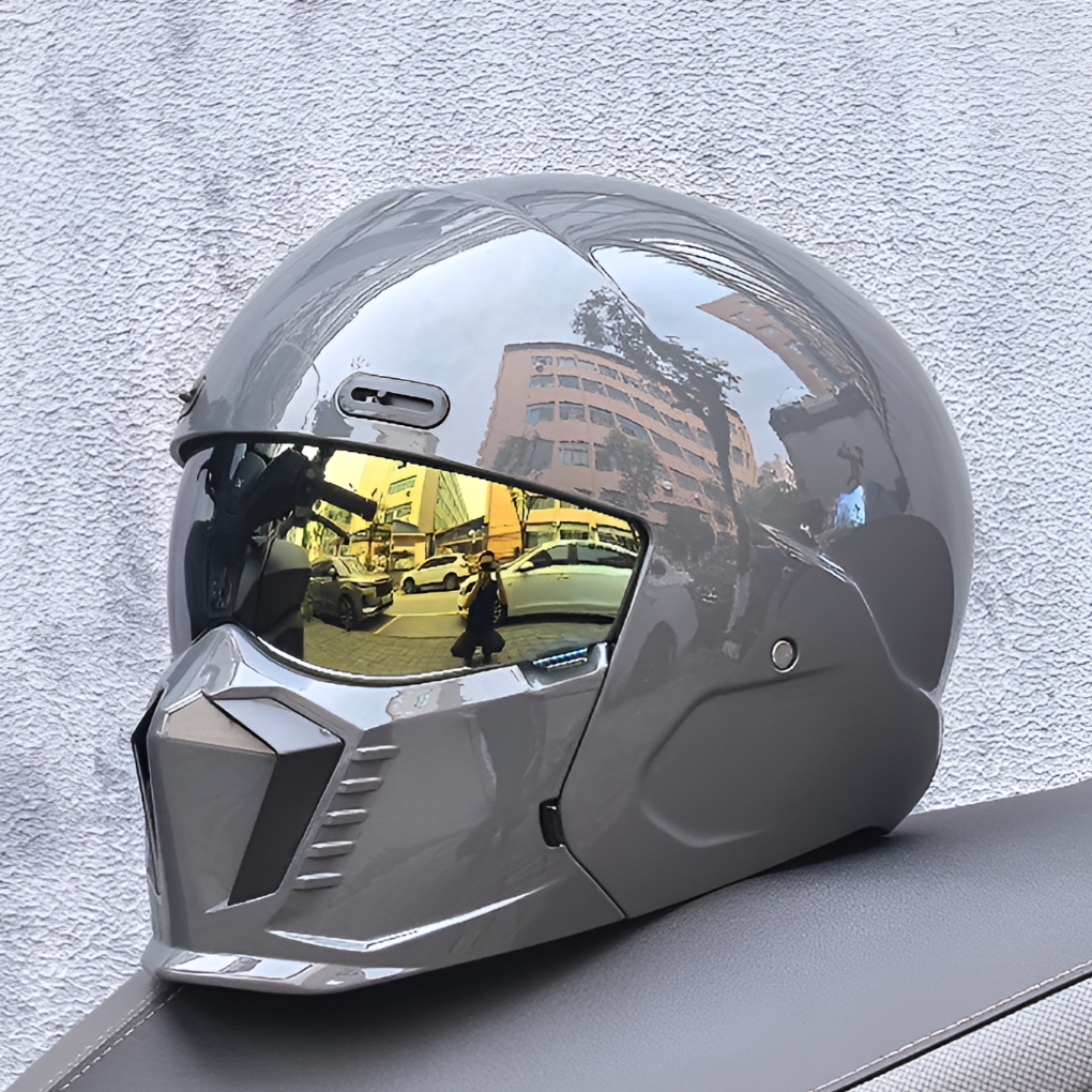 Glevato | Full Face Motorcycle Helmet with Integrated Chin Guard