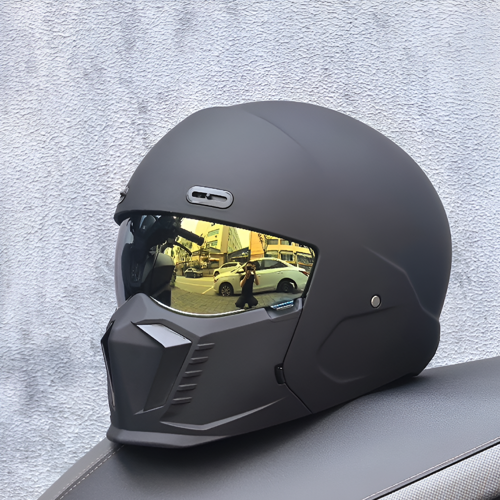 Glevato | Full Face Motorcycle Helmet with Integrated Chin Guard