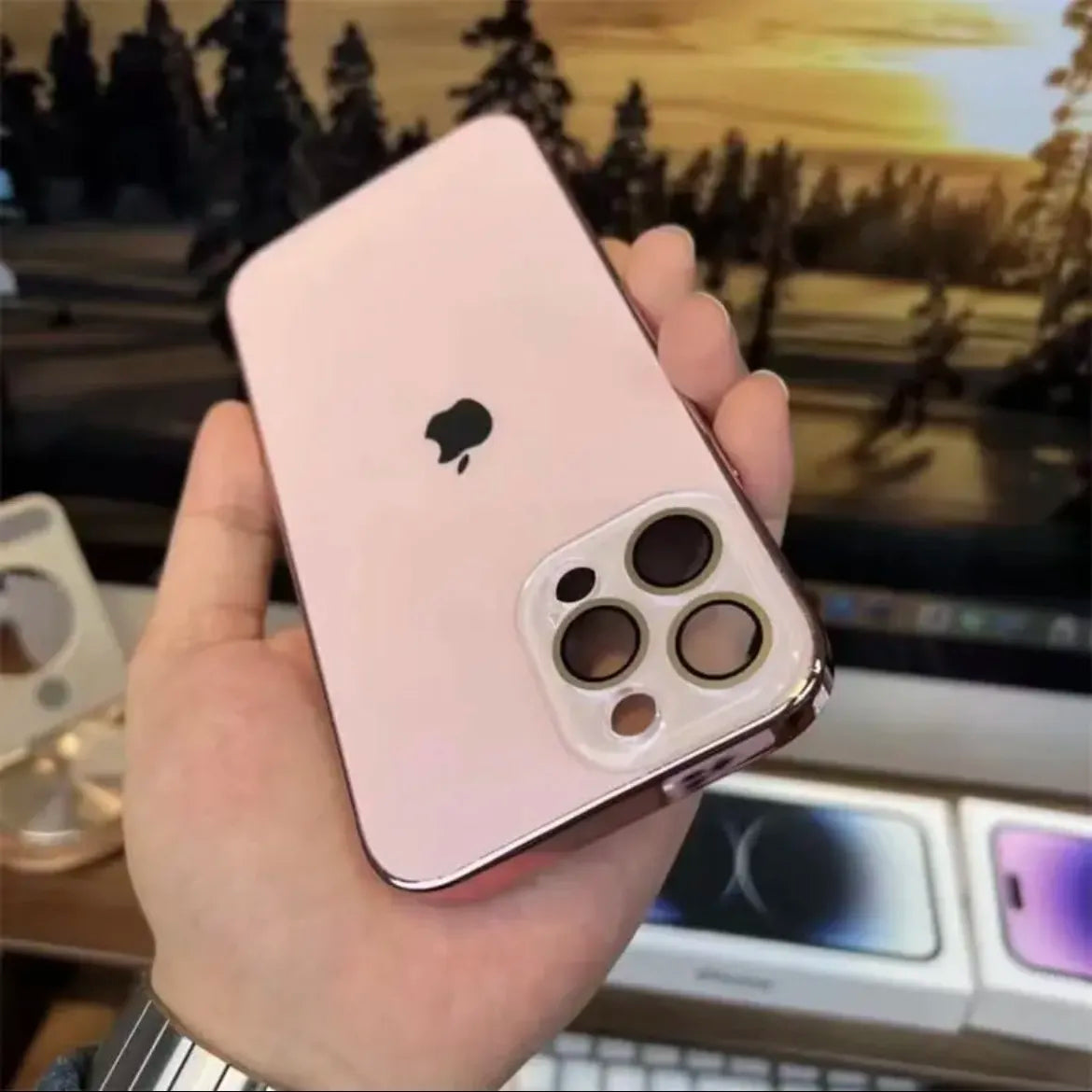 Glevato | Galvanized Matte Acrylic Tempered Glass iPhone Case