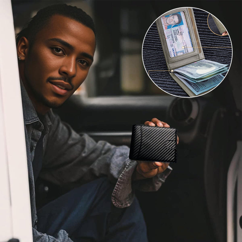 Glevato | Genuine Leather Anti-theft Swipe Card Holder