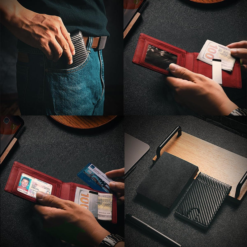 Glevato | Genuine Leather Anti-theft Swipe Card Holder