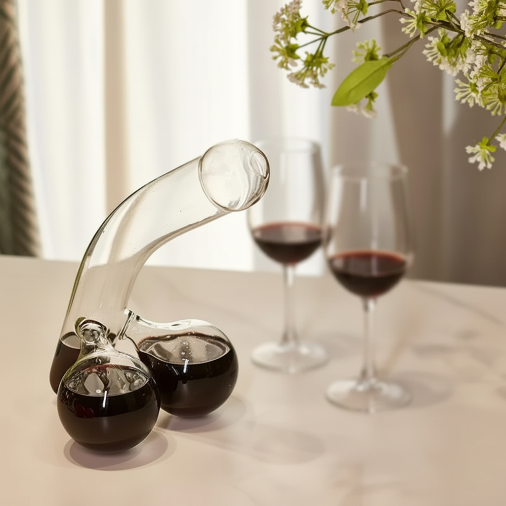 Glevato | Glass Decanter | Elegant Design and 650 ml Capacity | Clear