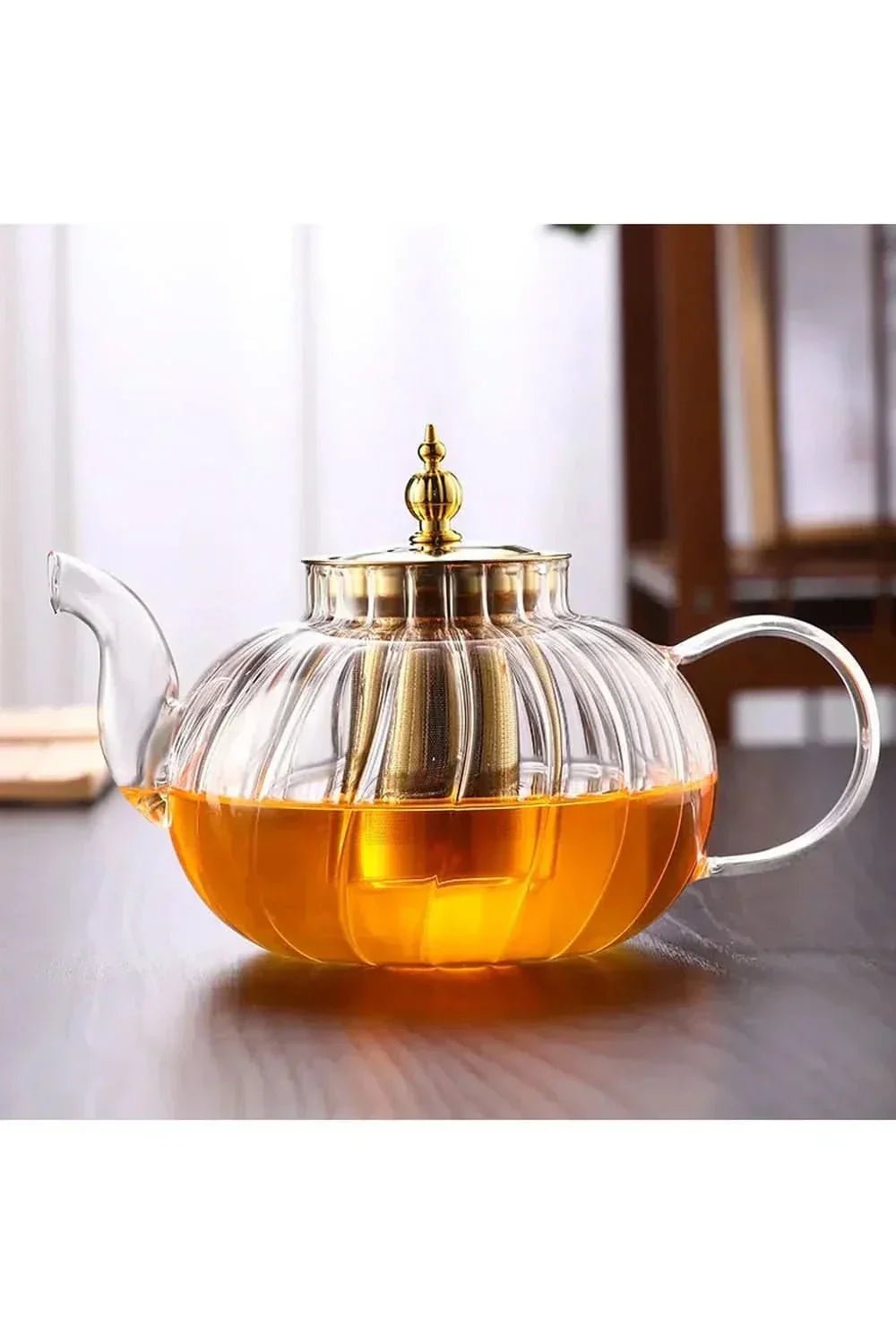Glevato | Glass Teapot with Infuser and Lid for Loose Tea