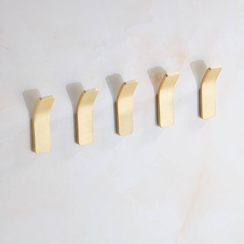Glevato | Golden Wall Hooks – Luxurious Brass Coat Hooks for Hallway and Bedroom
