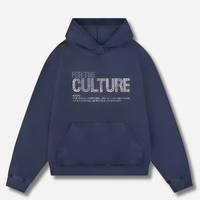Glevato | Bluza z kapturem z nadrukiem 'For The Culture' o luźnym kroju
