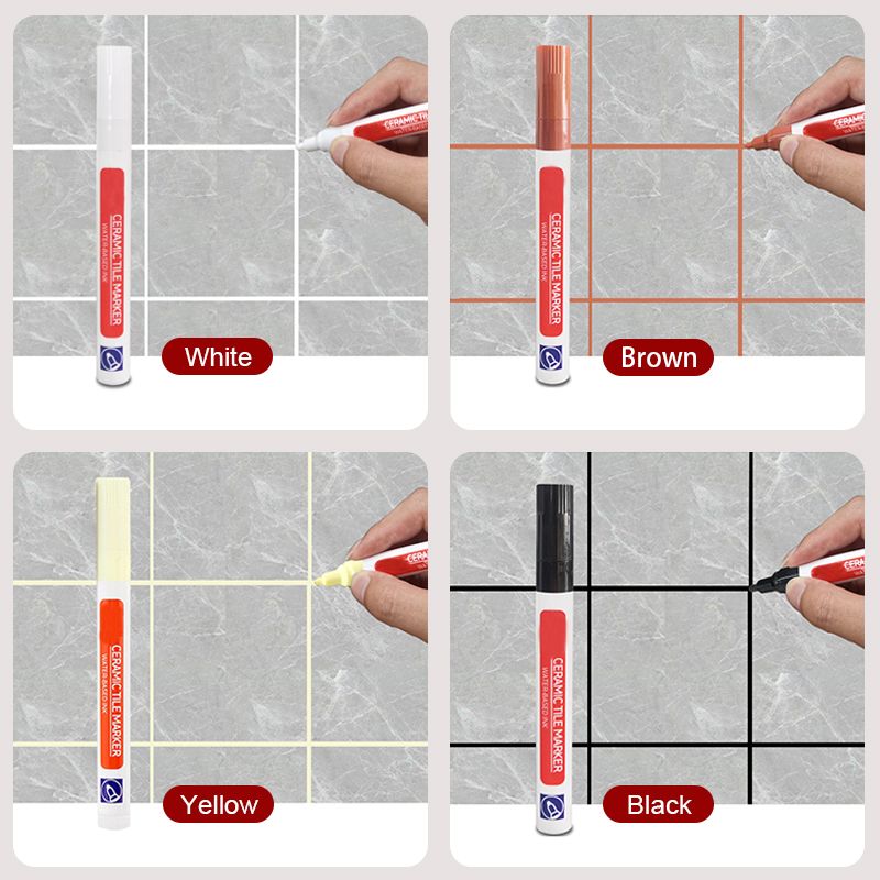 Glevato | Grout Repair Pen | Waterproof Polymer Sealant | Anti-Mold Formula | Quick-Drying & Odorless | For Tiles in Bathroom & Kitchen