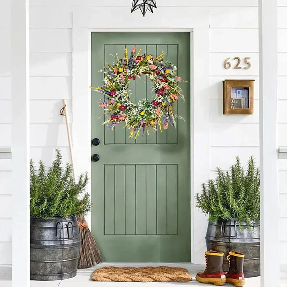 Glevato | Handmade Flower Wreath for Door for Indoor and Outdoor