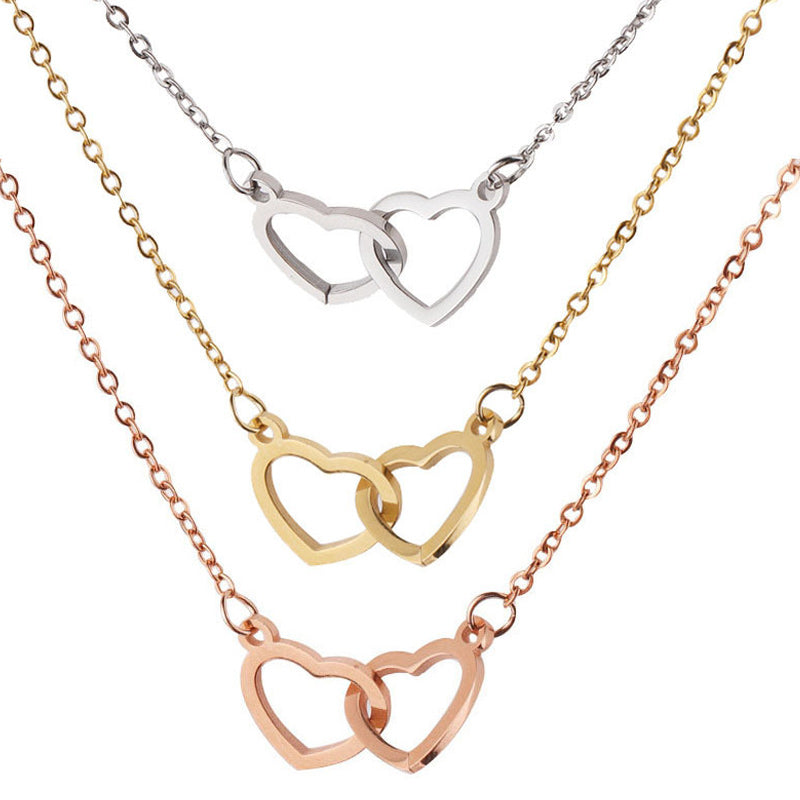 Glevato | Heart Necklace with Rotating Rose Gift Box