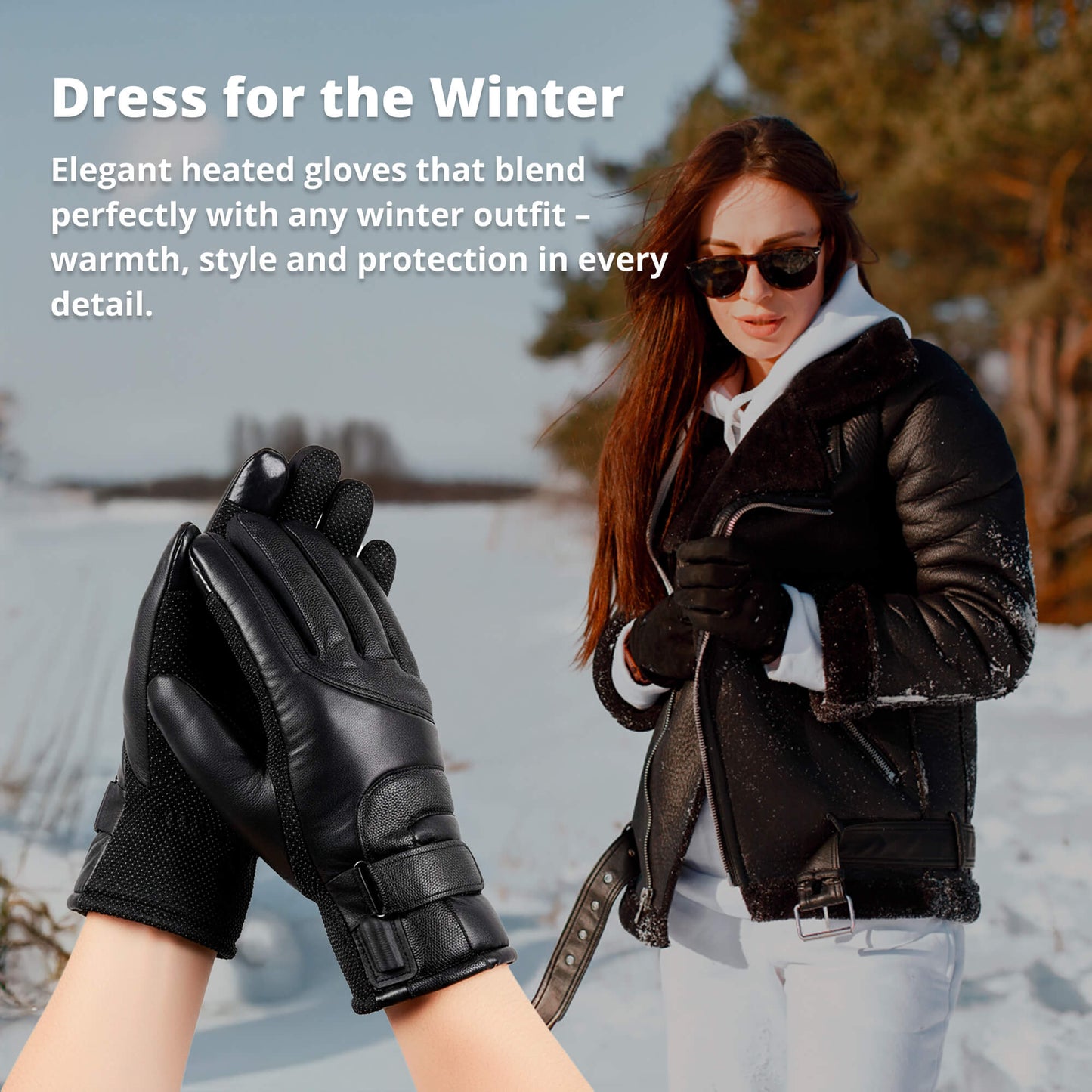 Glevato | Heated Gloves for Women UK – Women's Thermal Waterproof Winter Gloves with Touchscreen & USB Rechargeable Warm Design