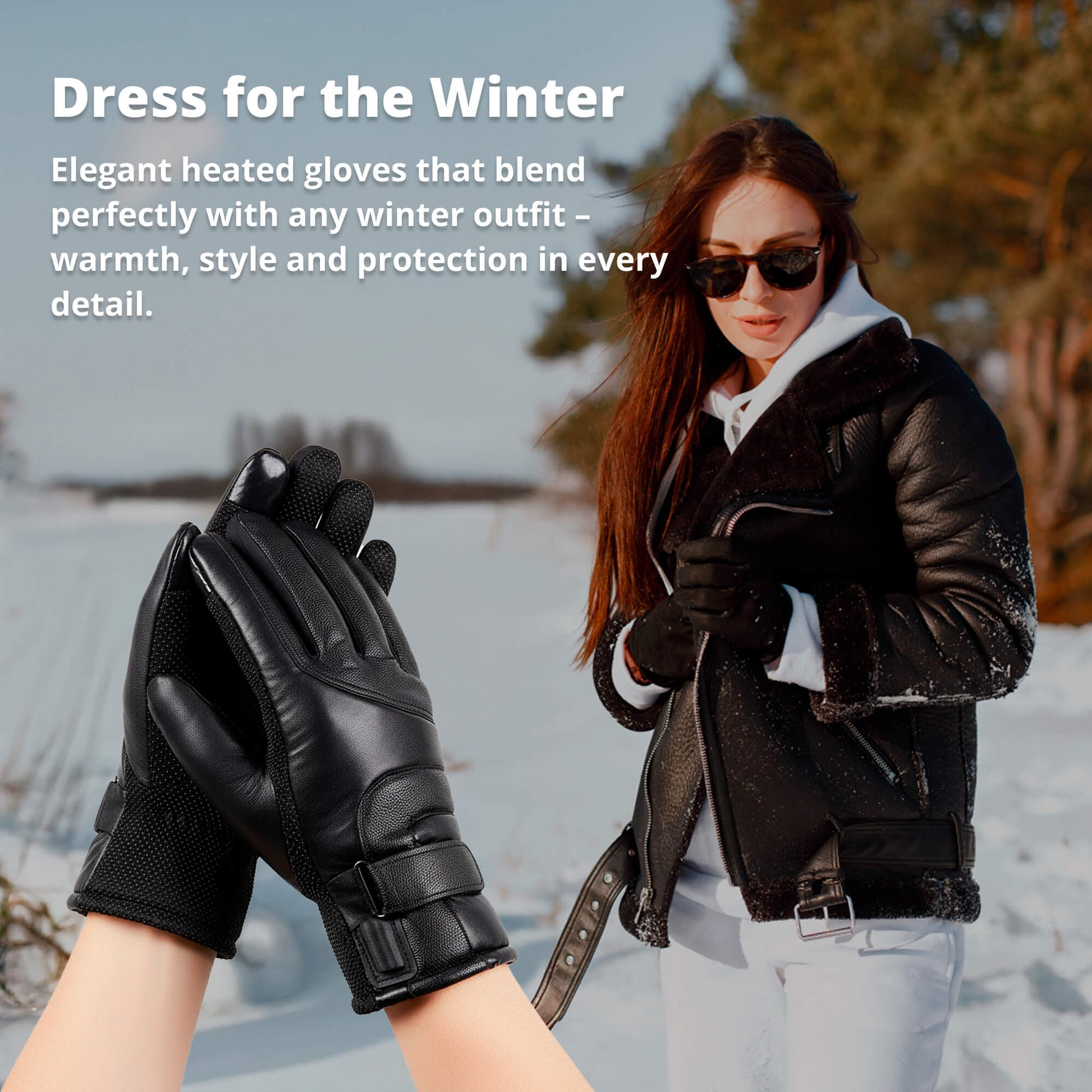Glevato | Heated Gloves for Women UK – Women's Thermal Waterproof Winter Gloves with Touchscreen & USB Rechargeable Warm Design