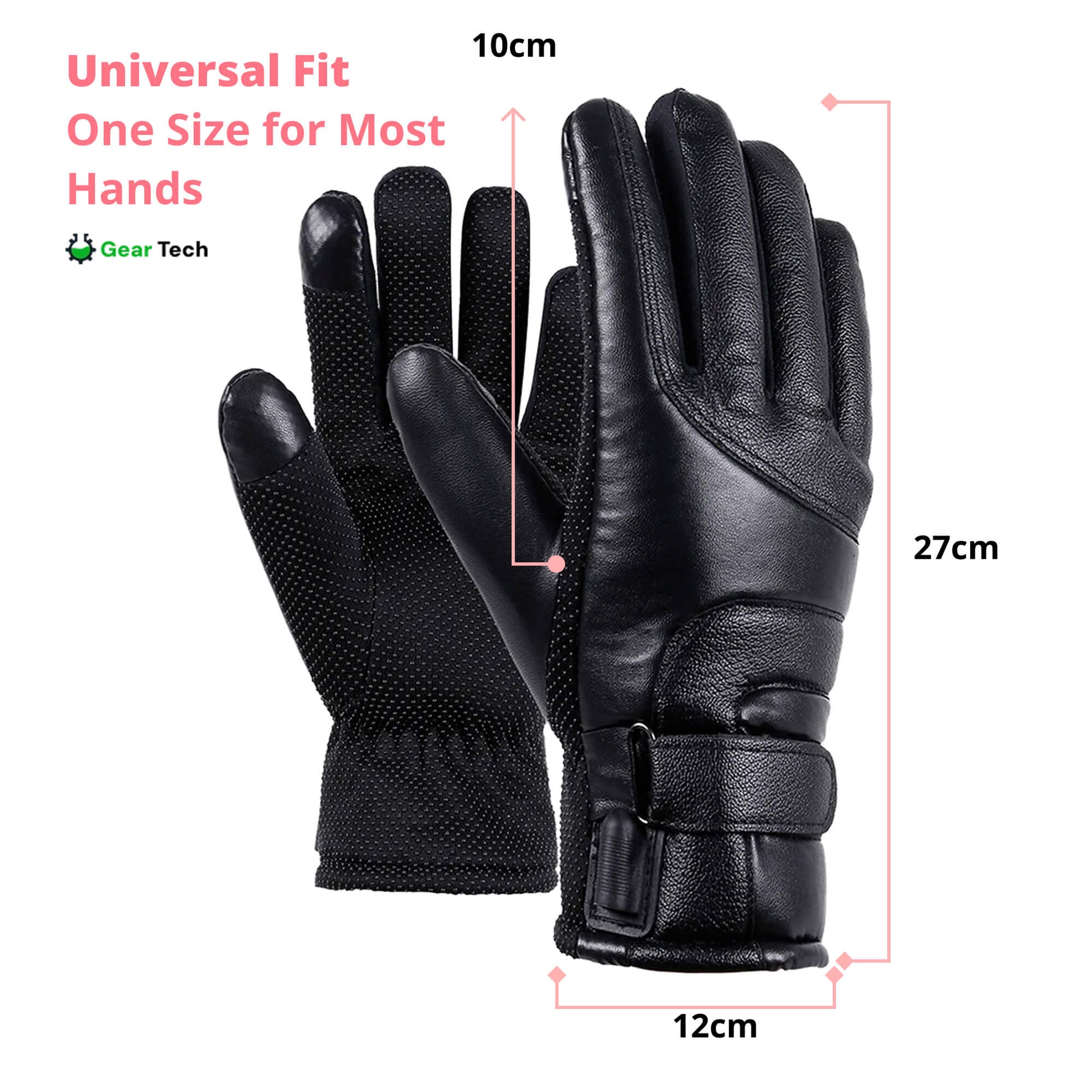 Glevato | Heated Gloves for Women UK – Women's Thermal Waterproof Winter Gloves with Touchscreen & USB Rechargeable Warm Design