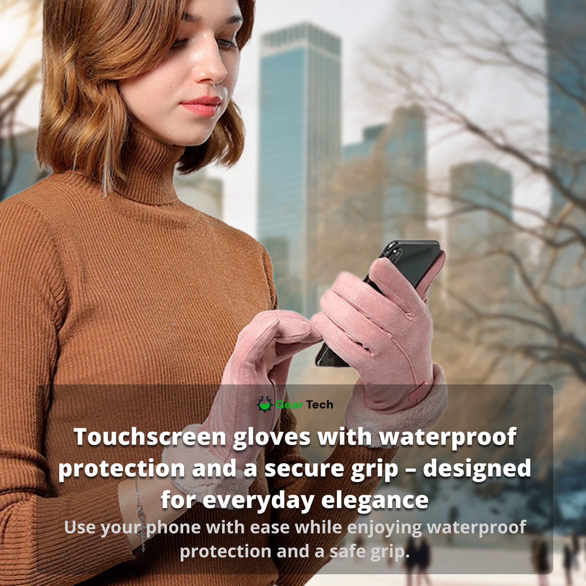 Glevato | Heated Gloves for Women UK – Women's Thermal Waterproof Winter Gloves with Touchscreen & USB Rechargeable Warm Design
