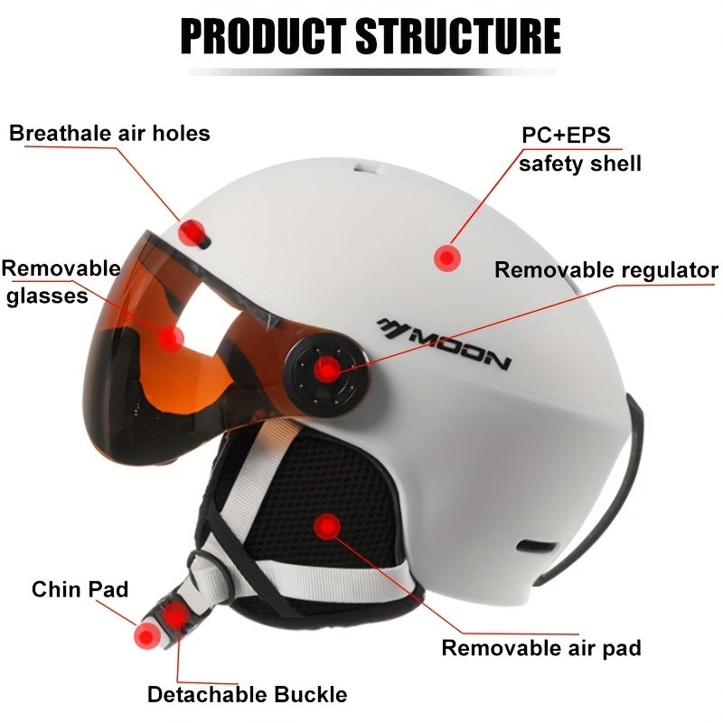 Glevato | High-Quality Ski Helmet with Removable Parts – Safe and Comfortable for Outdoor Activities