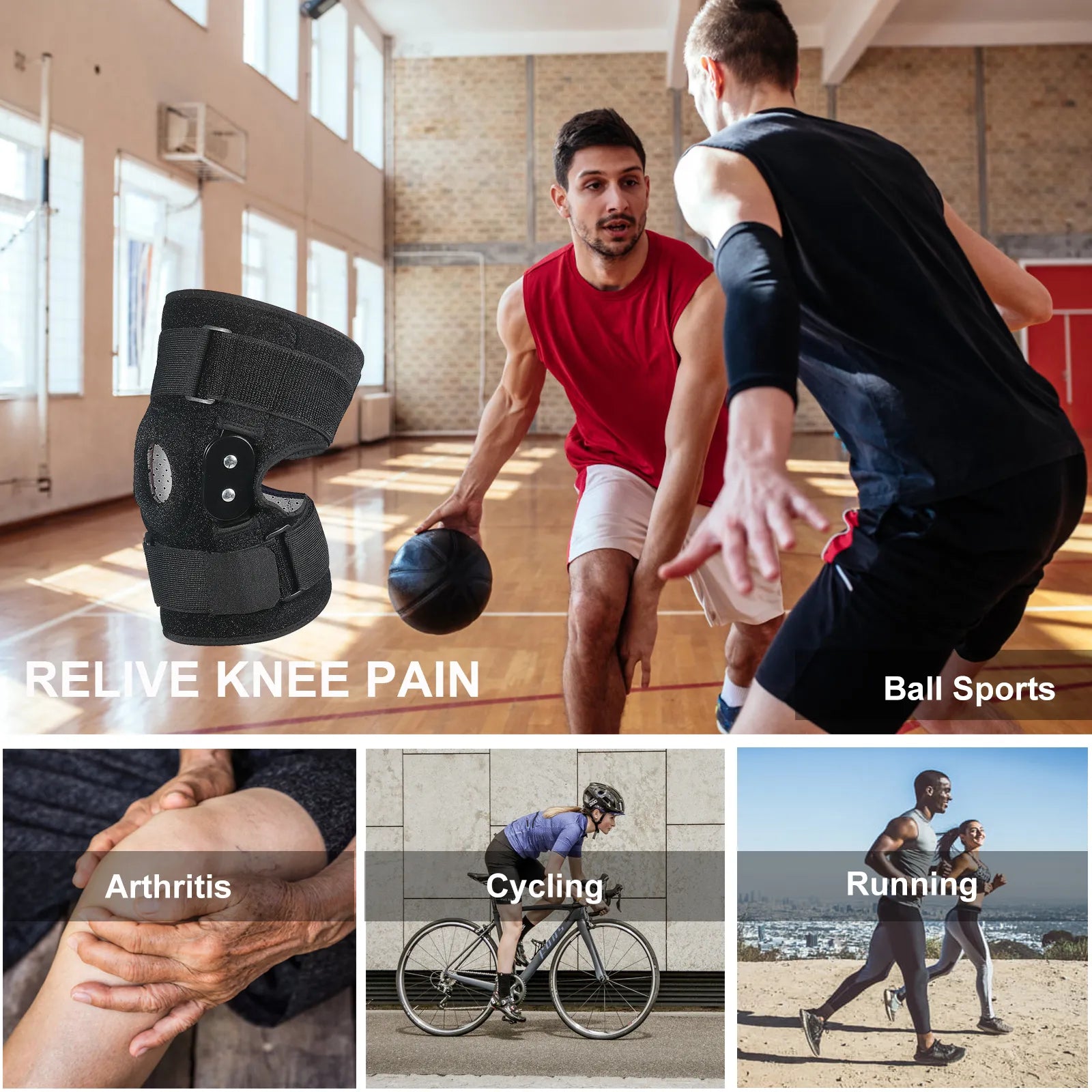 Glevato | Hinged Knee Brace Adjustable Patella Stabilizer