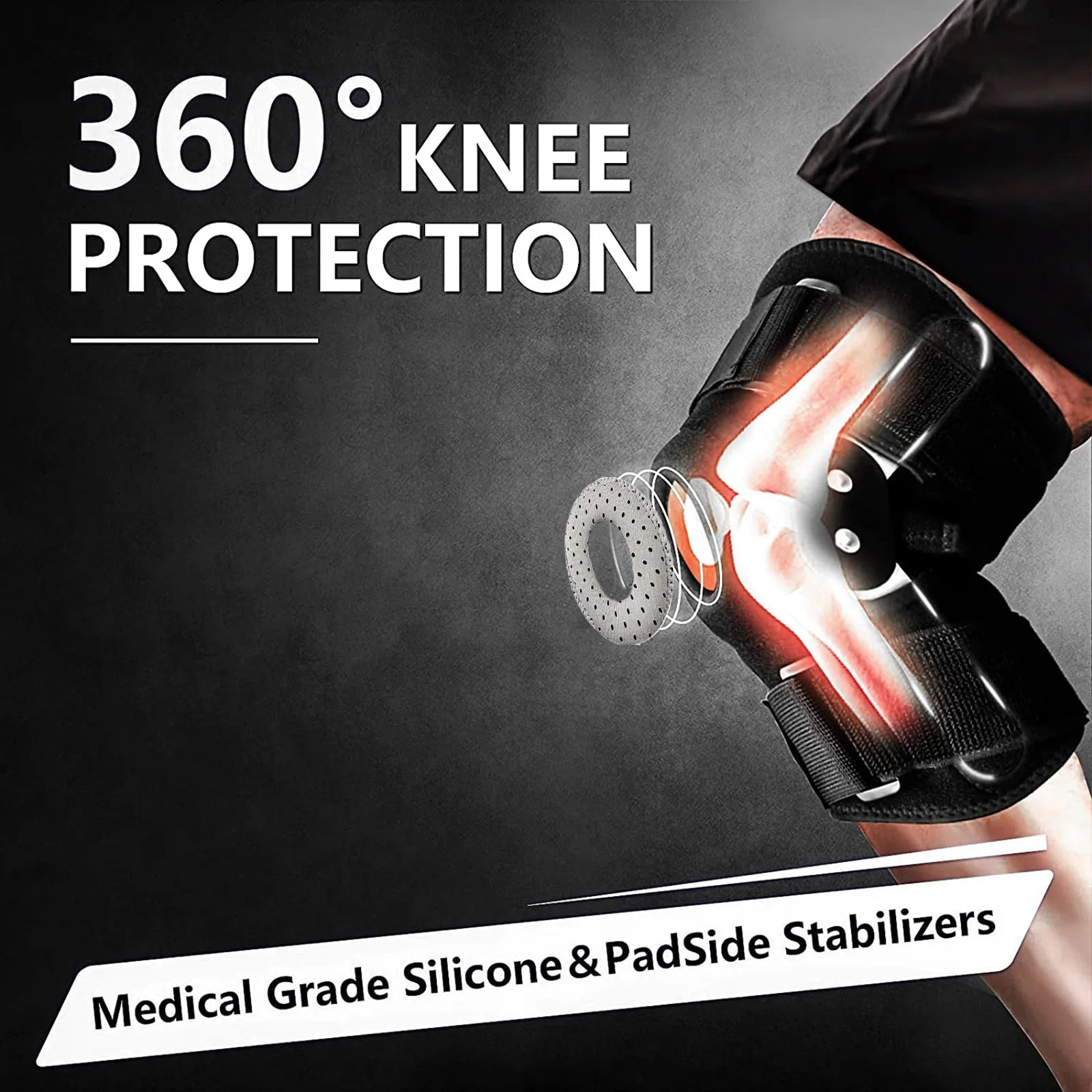 Glevato | Hinged Knee Brace with Adjustable Straps - Stabilizing Support