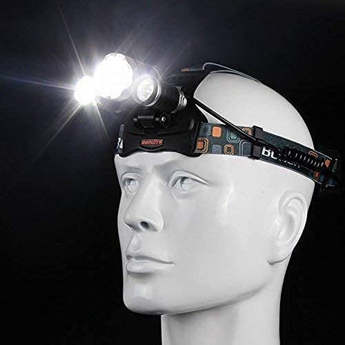 Glevato | Hqdz-Td 20000 Lumen Rechargeable Headlamp - Waterproof, Adjustable Light for Outdoors, Hunting, Camping