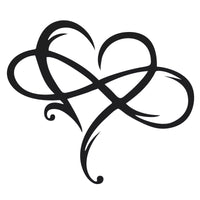 Glevato | Dekoracja ścienna Infinity Heart z eleganckimi zawijasami