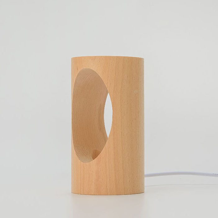 Glevato | Japanese Solid Wood Rectangular Column LED Night Lamp USB Table Lamp