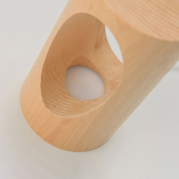 Glevato | Japanese Solid Wood Rectangular Column LED Night Lamp USB Table Lamp
