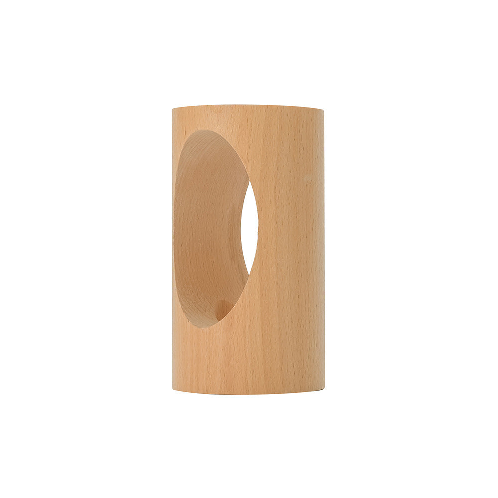 Glevato | Japanese Solid Wood Rectangular Column LED Night Lamp USB Table Lamp