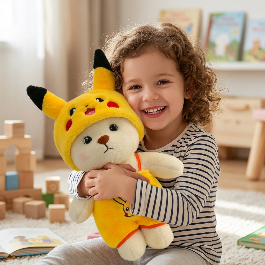 Glevato | Kids' Character Plush Toy with Hooded Outfit