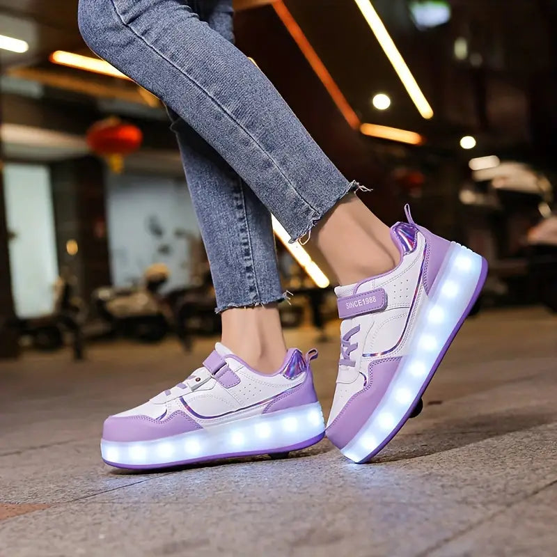Glevato | Kids Roller Shoes with LED Lighting