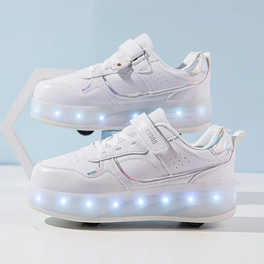 Glevato | Kids Roller Shoes with LED Lighting