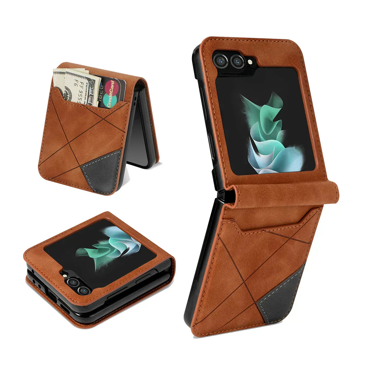 Glevato | Leather Wallet Case for Samsung Galaxy Z Flip Series